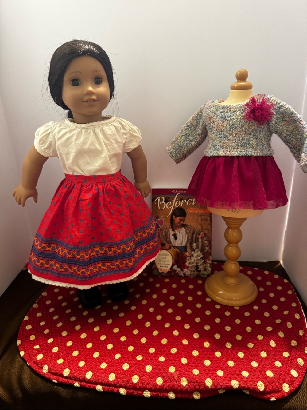 American Girl Josefina Montoya Black Hair Earrings AG Outfit Historical Doll #2